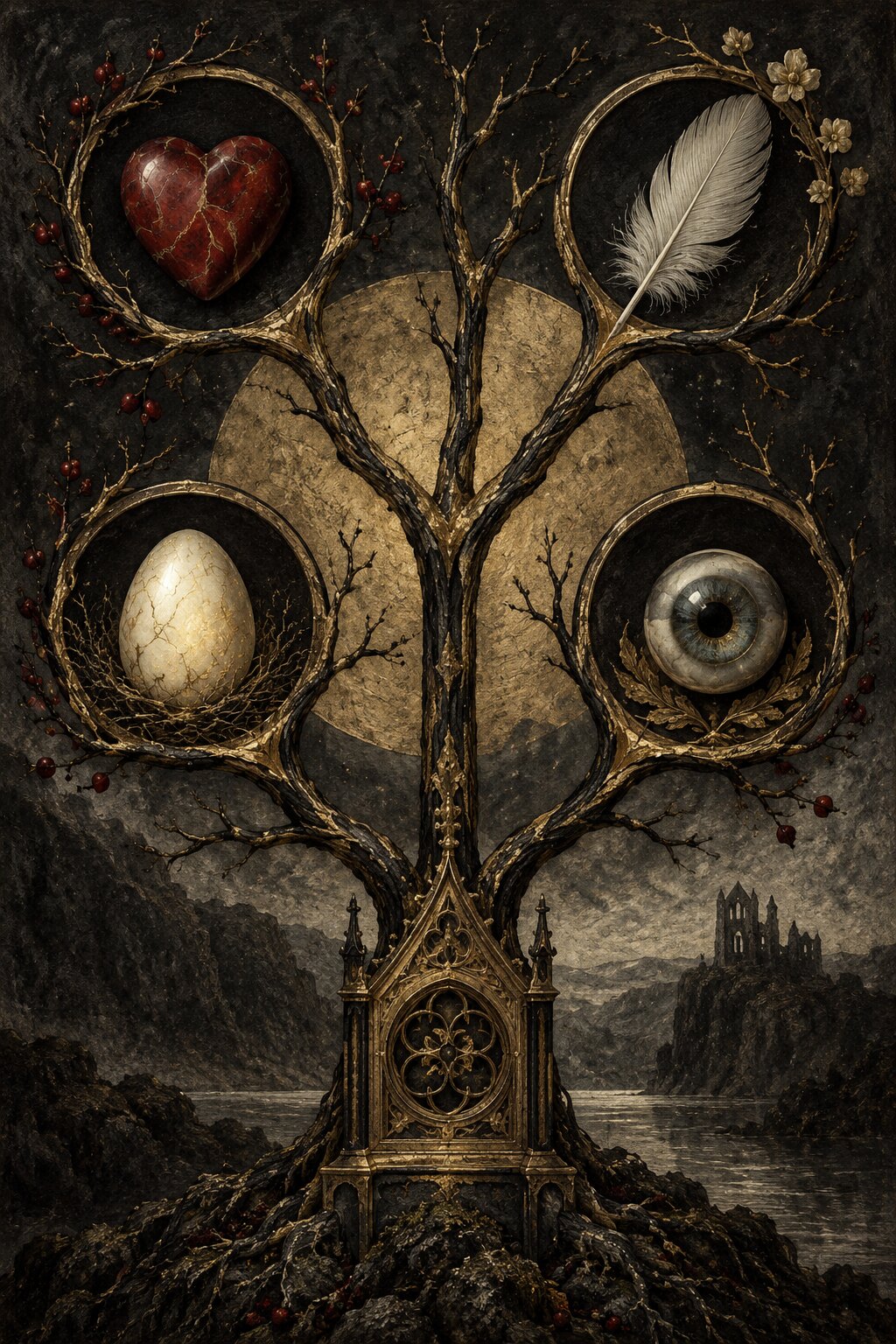 Concept cover artwork for The Many-Hearted Dead